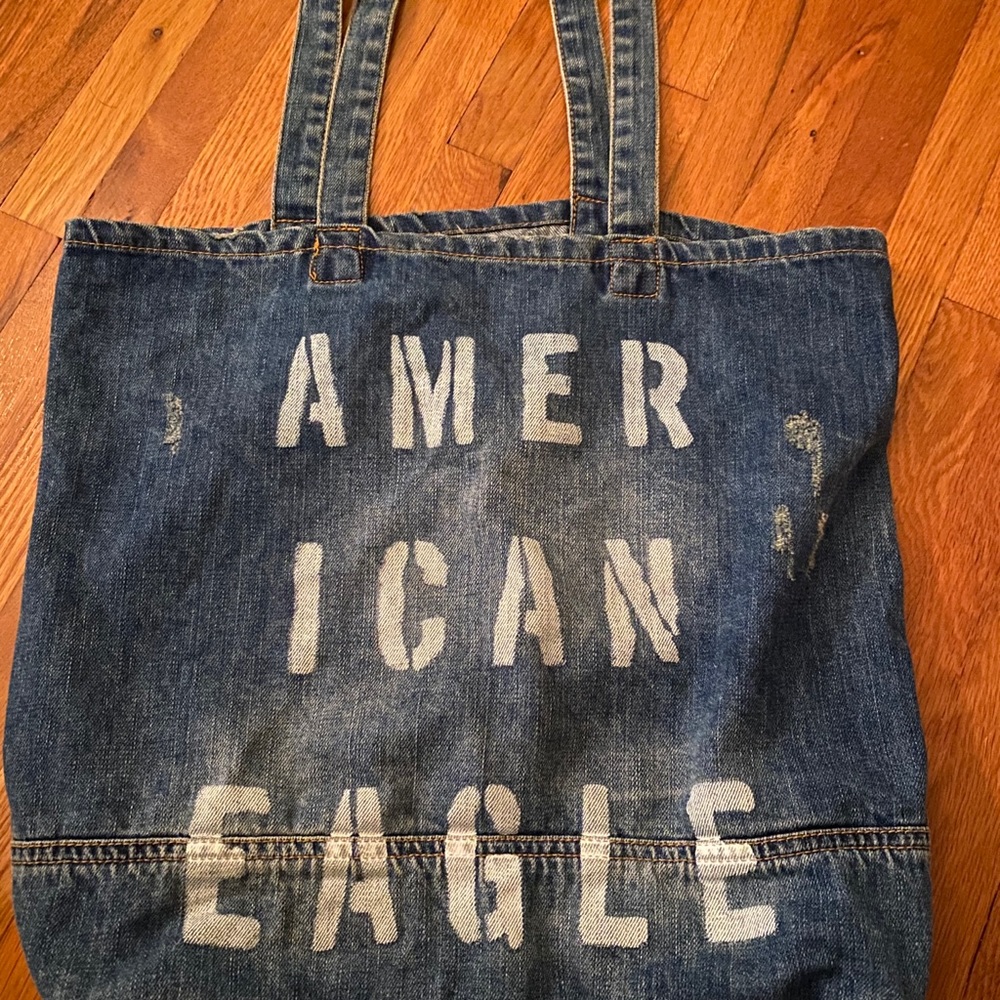 AMERICAN EAGLE blue jean tote